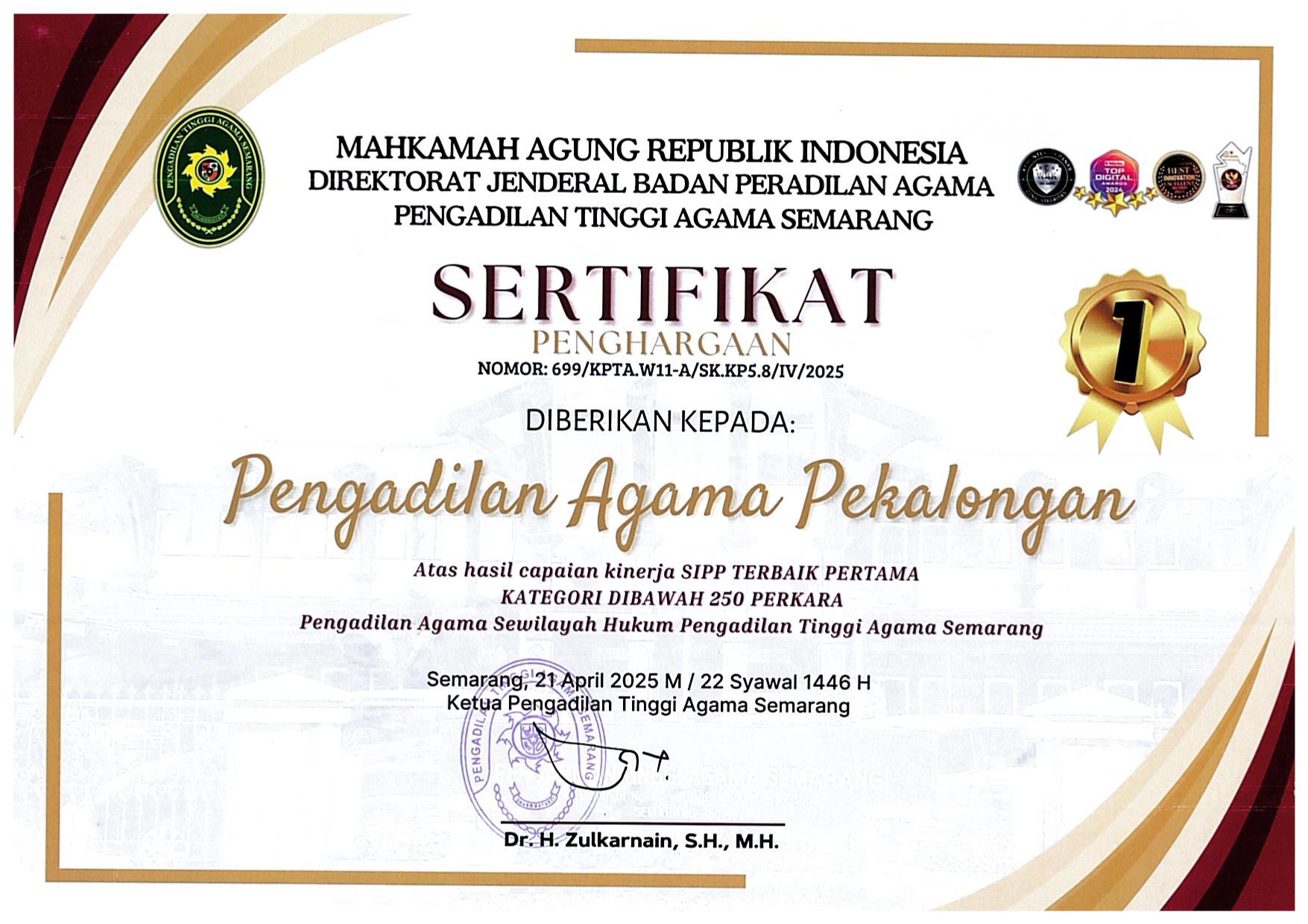 TW I Terbaik Pertama Kinerja SIPP page 0001